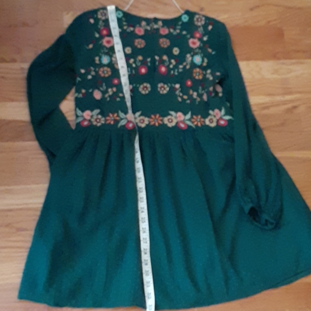 NWOT zara green dress floral - Picture 4 of 8